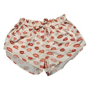 Women's Lip Print Shorts